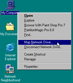 Desktop selection in Windows 95