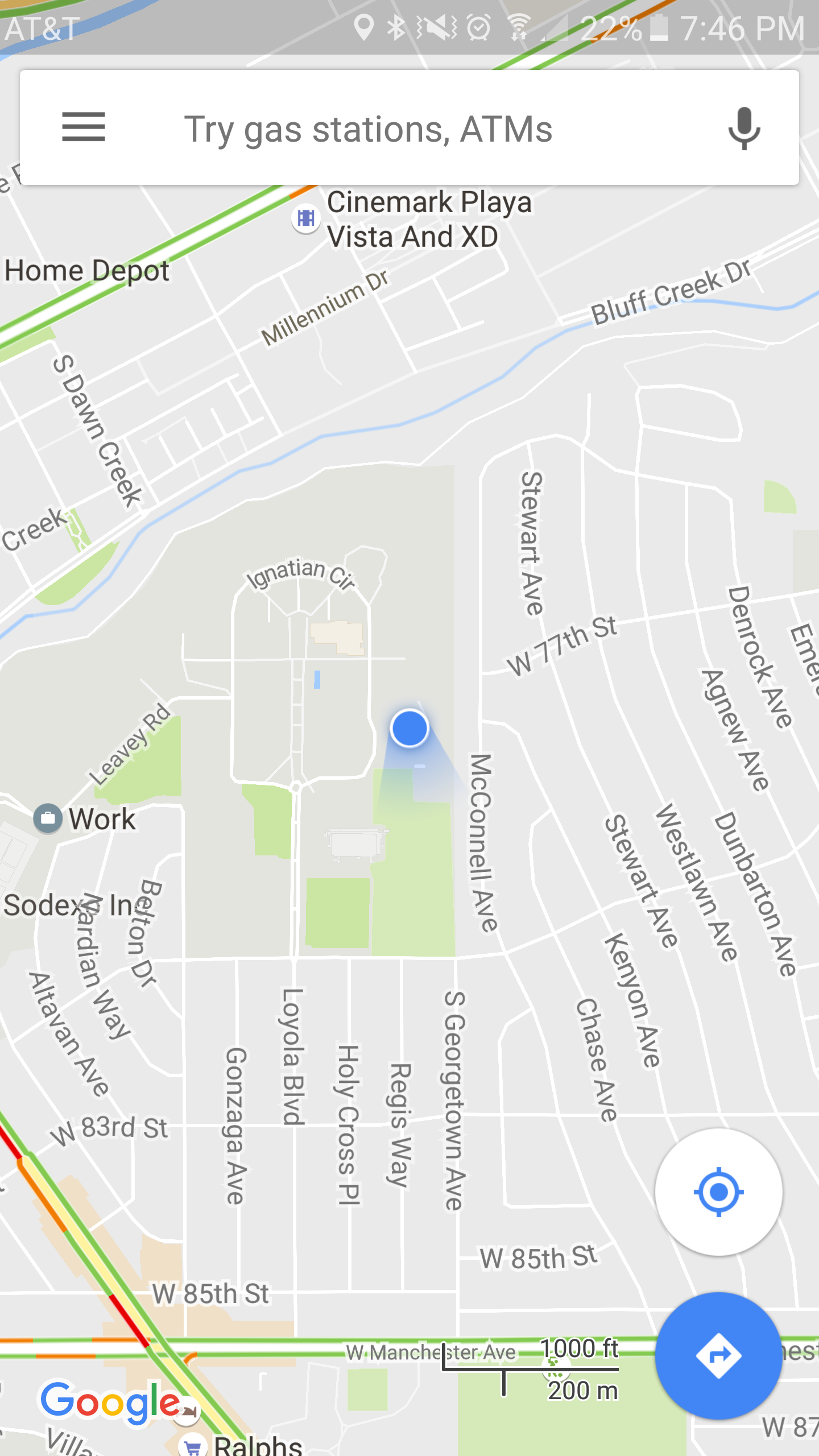 Google Maps menu example